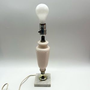 Vintage satin glass lamp.